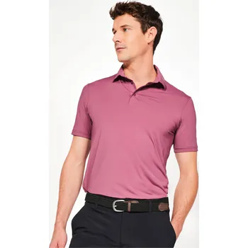 Pánské tričko INESIS Pánské golfové polo s krátkým rukávem WW900 3XL FIALOVÁ