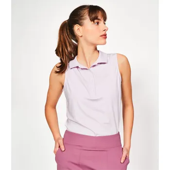 Dámské tričko INESIS Dámské golfové polo bez rukávů WW500 2XL FIALOVÁ