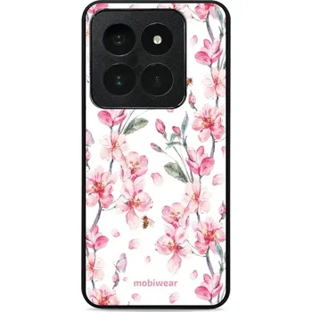 Pouzdro na mobilní telefon Lesklý kryt Mobiwear Glossy - Xiaomi 14 Pro - G033G - Růžové květy (Prémiové lesklé pouzdro, obal, kryt Mobiwear Glossy na mobil Xiaomi 14 Pro - G033G - Růžové květy, materiál Plast + TPU silikon - krytí po všech stranách, neošoupatelný potisk, tenké)