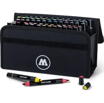 Akvarelové oboustranné fixy MOLOTOW Sketcher, 80ks Artist Set v pouzdře