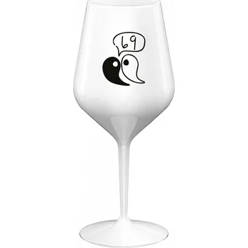Sklenice 69 - bílá nerozbitná sklenice na víno 470 ml