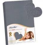 Froté prostěradlo 200x220 cm tmavě šedá