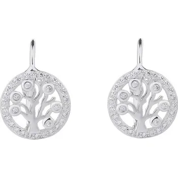 Náušnice Steel Edge Stříbrné náušnice se zirkony strom života 309127006