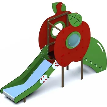 Dětské hřiště Playground System Herní sestava s nerezovou skluzavkou Jablko
