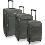 AVANCEA Sada textilních cestovních kufrů GP4732 zelenošedá 2W S,M,L