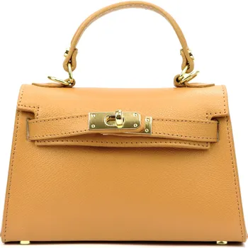 Kabelka Kožená kufříková kabelka Luka 24-002 camel