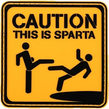 Nášivka Nášivka 3D PVC CAUTION THIS IS SPARTA velcro (na suchý zip) 8FIELDS