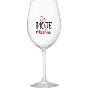 Sklenice JSI MOJE VŠECHNO - čirá sklenice na víno 350 ml
