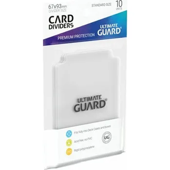 Sběratelská karetní hra Oddělovač na karty Ultimate Guard Card Dividers Standard Size Transparent - 10 ks