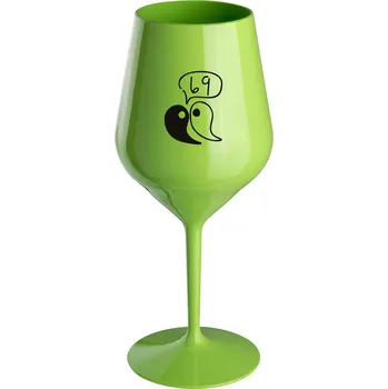 Sklenice 69 - zelená nerozbitná sklenice na víno 470 ml