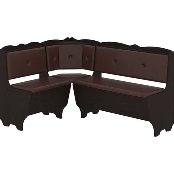 Max-i Rohová jídelní lavice ENSIO Zvolte barvu:: wenge, Materiál: koženka - hnědá