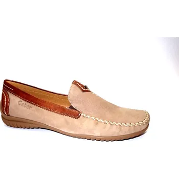 Dámské mokasíny Vycházkové mokasíny, Gabor, šíře G, béžová/přírodní: Béžová Nubuk, velur (semiš) 29 43 G 1/2 - lehce rozšířená (7598-7600)
