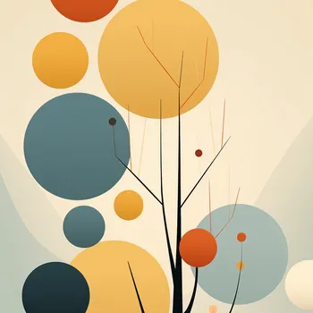 Plakát Plakát Harmonie podzimních barev bez rámu 30 x 30 cm