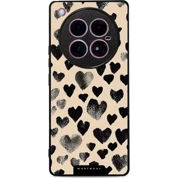 Pouzdro na mobilní telefon Lesklý kryt Mobiwear Glossy - Infinix ZERO 40 5G - GA51G Černá srdíčka (Prémiové lesklé pouzdro, obal, kryt Mobiwear Glossy na mobil Infinix ZERO 40 5G - GA51G Černá srdíčka, materiál Plast + TPU silikon - krytí po všech stranách, neošoupatelný potisk,)