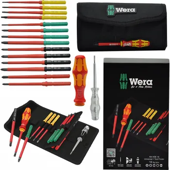 Šroubovák Sada izolovaných šroubováků Kraftform VDE 16 ks. Wera 006607 PH PZ TORX