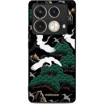 Pouzdro na mobilní telefon Lesklý kryt Mobiwear Glossy - Infinix Note 40 Pro - G042G - Jeřábi (Prémiové lesklé pouzdro, obal, kryt Mobiwear Glossy na mobil Infinix Note 40 Pro - G042G - Jeřábi, materiál Plast + TPU silikon - krytí po všech stranách, neošoupatelný potisk, tenké)