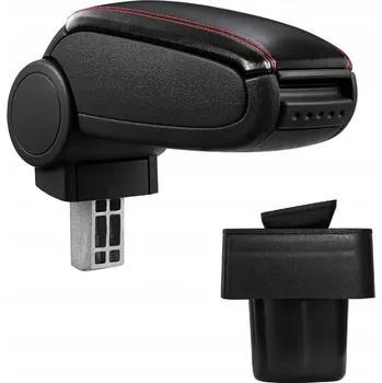 Loketní opěrka PROTEC Loketní opěrka Suzuki Swift syntetická kůže černá, červené prošití 2