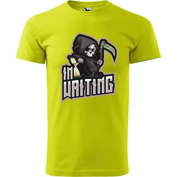 Pánské tričko DOBRÝ TRIKO Pánské tričko s potiskem Im waiting Velikost: L, Barva: Limetková