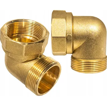 Fitinka KOLENO MOSAZNÉ S VNITŘNÍM A VNĚJŠÍM ZÁVITEM MOSAZ FM 1 1/2" (6/4") DN40