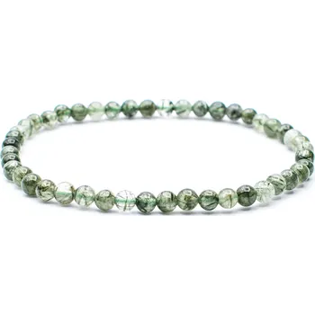 Náramek Milujeme Kameny Křišťál s aktinolitem - náramek kulička NK117 Ø 6 mm 406752