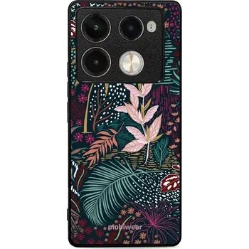 Pouzdro na mobilní telefon Lesklý kryt Mobiwear Glossy - Infinix Note 40 Pro Plus - G043G - Temná flóra (Prémiové lesklé pouzdro, obal, kryt Mobiwear Glossy na mobil Infinix Note 40 Pro Plus - G043G - Temná flóra, materiál Plast + TPU silikon - krytí po všech stranách, neošoupateln