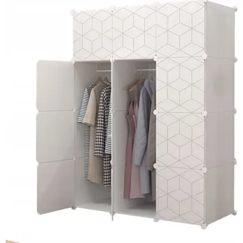 Šatní skříň Skříň Timetrade Geometric 110 x 147 x 47 cm bílá