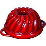 Litinová smaltovaná pečicí forma Sofie bábovka GOURMETINA 22cm - Stínově červená - Český Smalt