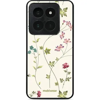 Pouzdro na mobilní telefon Lesklý kryt Mobiwear Glossy - Xiaomi 14 Pro - G035G - Tenké rostlinky s květy (Prémiové lesklé pouzdro, obal, kryt Mobiwear Glossy na mobil Xiaomi 14 Pro - G035G - Tenké rostlinky s květy, materiál Plast + TPU silikon - krytí po všech stranách,)
