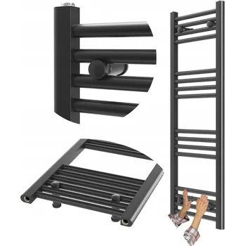 Radiátor Koupelnový radiátor vodní Granitan 369 W 400 x 1100 mm černý