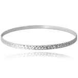 MINET Broušený pevný stříbrný náramek