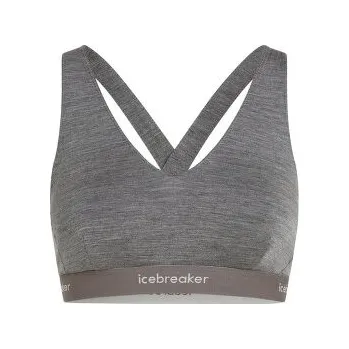 Podprsenka Icebreaker Merino 125 Cool-Lite Sprite Racerback Bra Women GRITSTONE HTHR-013 šedá XS