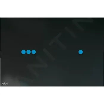 Alcadrain Elektronické ovládání splachování, s podsvícením, pro instalační moduly Slim, sklo/černá, NIGHT LIGHT-3-SLIM