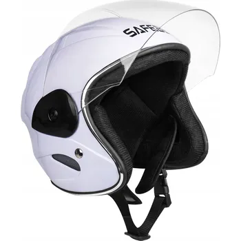 Helma na motorku OTEVŘENÁ PŘILBA NA MOTORKU SKÚTR ČTYŘKOLKU MOTOKÁRU BUGGY JET BÍLÁ S M L XL