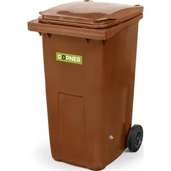 Popelnice Popelnice na bio odpad Dopner 240 l - Hnědá