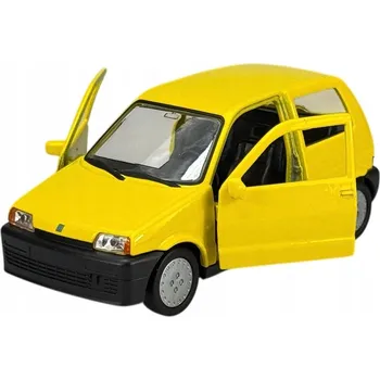 autíčko WELLY FIAT CINQECENTO ŽLUTÝ 1:34 NOVÝ KOVOVÝ MODEL 43854