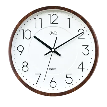 Hodiny JVD Nástěnné tiché netikající hodiny JVD HX2495.3 v imitaci dřeva (JVD Nástěnné tiché netikající hodiny JVD HX2495.3 v imitaci dřeva)