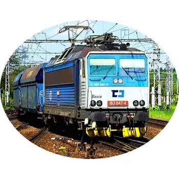 Nášivka Nažehlovačka s vlakem 163.047 (digitální nažehlovačka s lokomotivou )