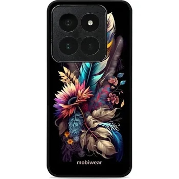 Lesklý kryt Mobiwear Glossy - Xiaomi 14 Pro - G011G Kytice s pírkem (Prémiové lesklé pouzdro, obal, kryt Mobiwear Glossy na mobil Xiaomi 14 Pro - G011G Kytice s pírkem, materiál Plast + TPU silikon - krytí po všech stranách, neošoupatelný potisk, tenké)