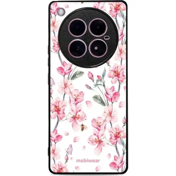 Pouzdro na mobilní telefon Lesklý kryt Mobiwear Glossy - Infinix ZERO 40 5G - G033G - Růžové květy (Prémiové lesklé pouzdro, obal, kryt Mobiwear Glossy na mobil Infinix ZERO 40 5G - G033G - Růžové květy, materiál Plast + TPU silikon - krytí po všech stranách, neošoupatelný potisk,)