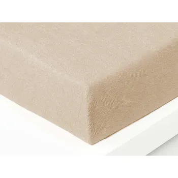 Prostěradlo XPOSE® Froté prostěradlo Exclusive - béžové 180x200 cm, Froté + Prodloužená možnost vrácení zboží do 50 dnů