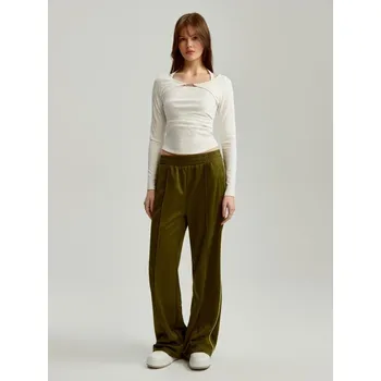 Dámské kalhoty Tepláky - L - House - světlá olivová - 385CK-81X