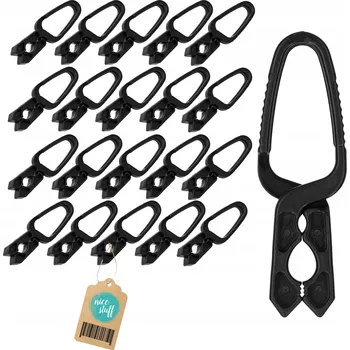 Kolíček na prádlo Kolíčky na prádlo žabky, plastové černé silné spony na prádlo 20 ks