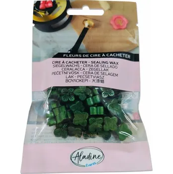 Výtvárné potřeby Pečetní vosk granulovaný - vert sapin nacré, perleťový jedlově zelený