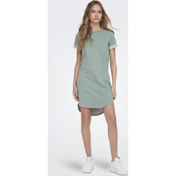 Dámské šaty Jacqueline de Yong JDY dámské tričkové šaty Ivy šedozelené Velikost: M