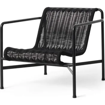 HAY Křeslo Palissade Cord Lounge Chair Low, anthracite
