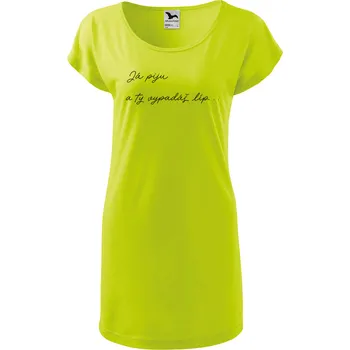 Dámské tričko DOBRÝ TRIKO Dámské tričko/šaty Já piju Velikost: S, Barva: Limetková