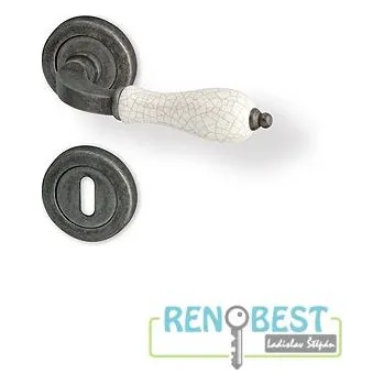 Dveřní kování AC-T Dveřní kování DARK R šedá patina KK Barevné provedení: šedá patina, Provedení: pro klíč - BB