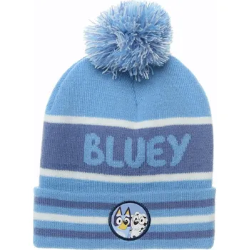 Světle modrá chlapecká čepice s bambulí Bluey Velikost: 54
