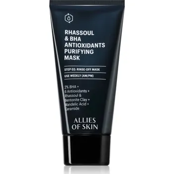 Pleťový peeling Allies of Skin Rhassoul & BHA Antioxidants hloubkově čisticí maska 50 ml
