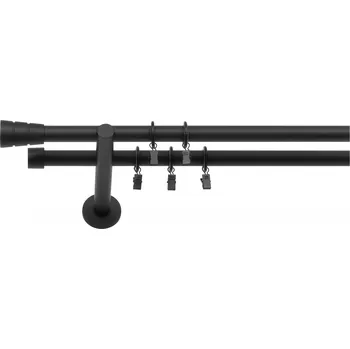 Garnýž Dvouřadá Garnýž Walec Basic 19 mm černá matná 400 cm